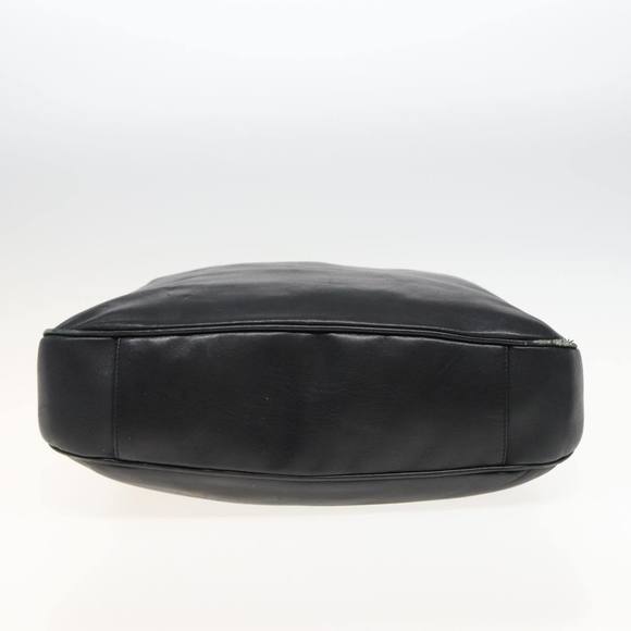 GUCCI Bamboo Hand Bag Leather 2way Black 001 1577 Auth 81330 - Picture 9 of 16